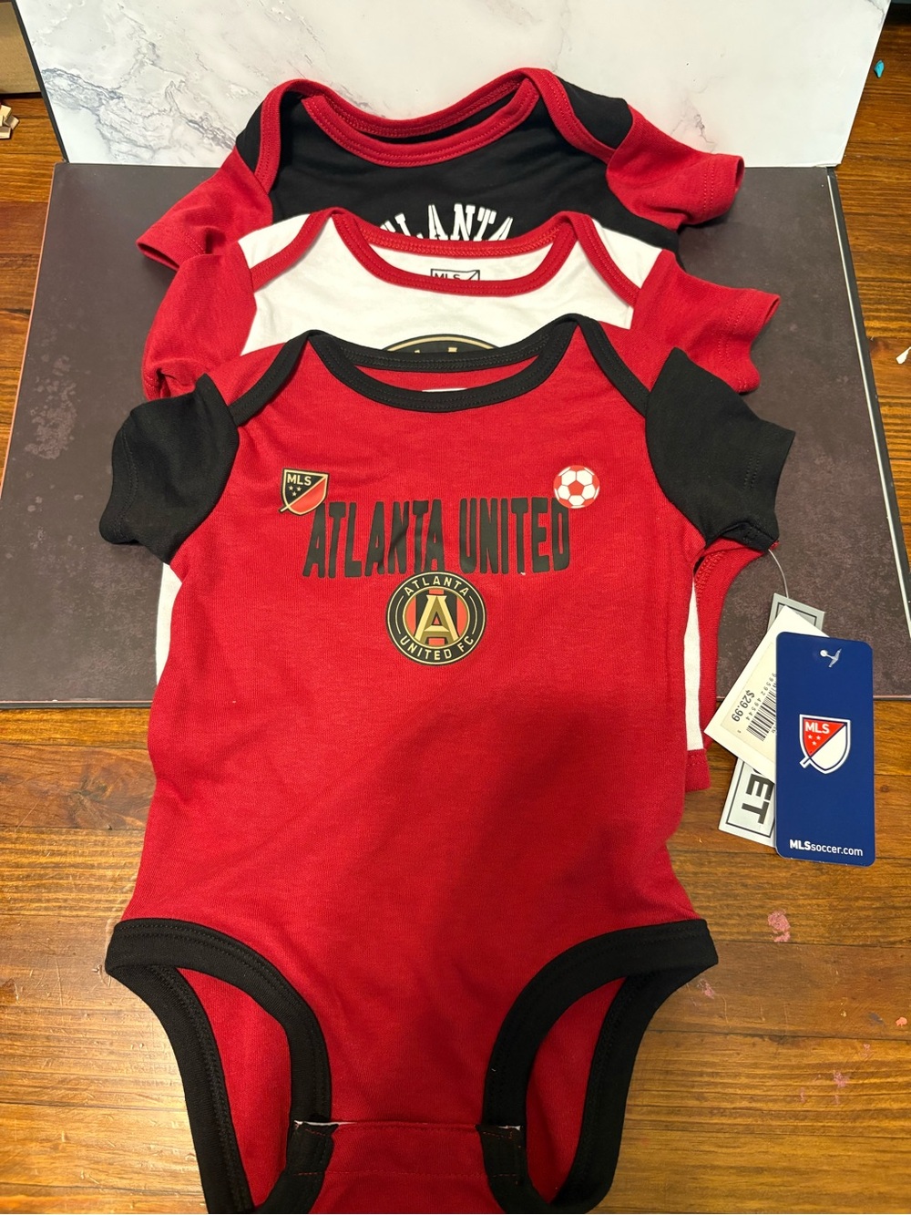 Atlanta United Infant Bodysuit 3 Pk